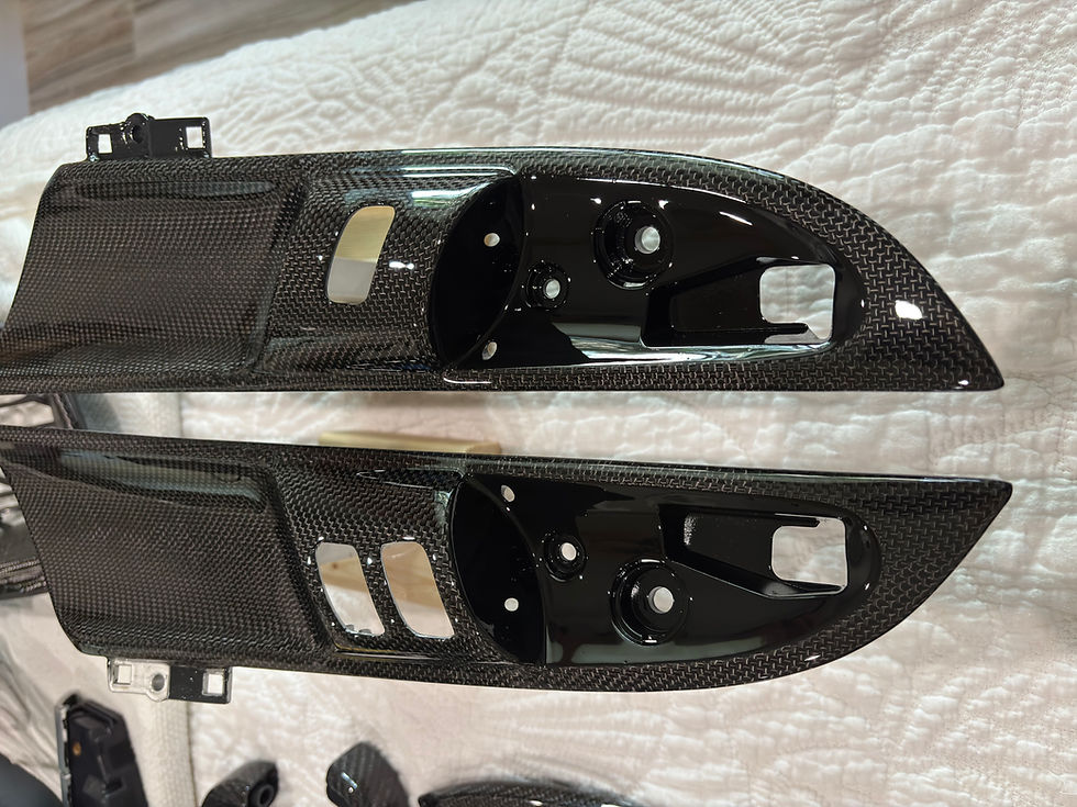 Thumbnail: Porsche 997 Door Switch Bezels in Carbon Fiber