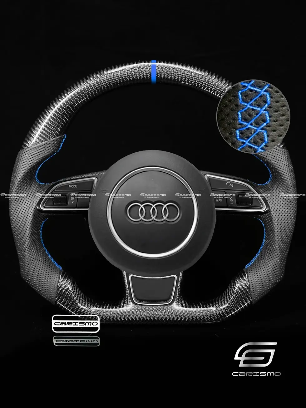 Thumbnail: Audi B8.5 Carbon Steering Wheel Smooth Leather
