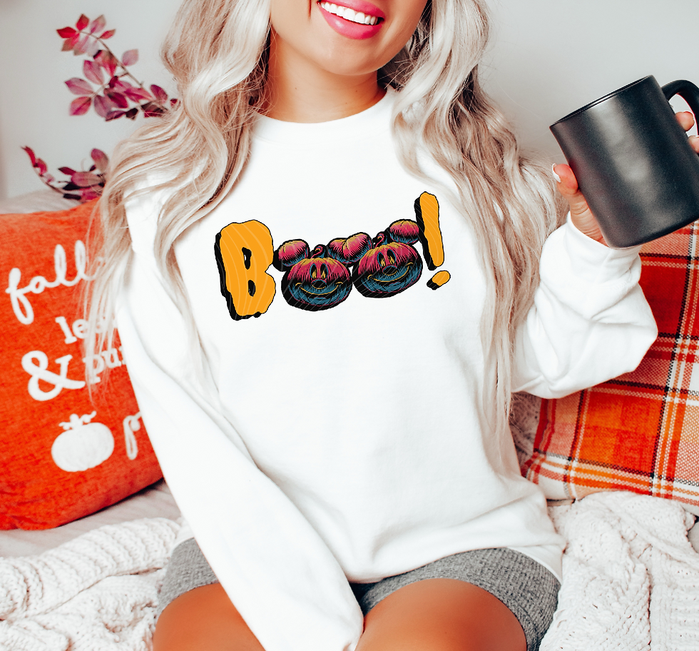 Boo Pumpkin Mouse DTF Transfer