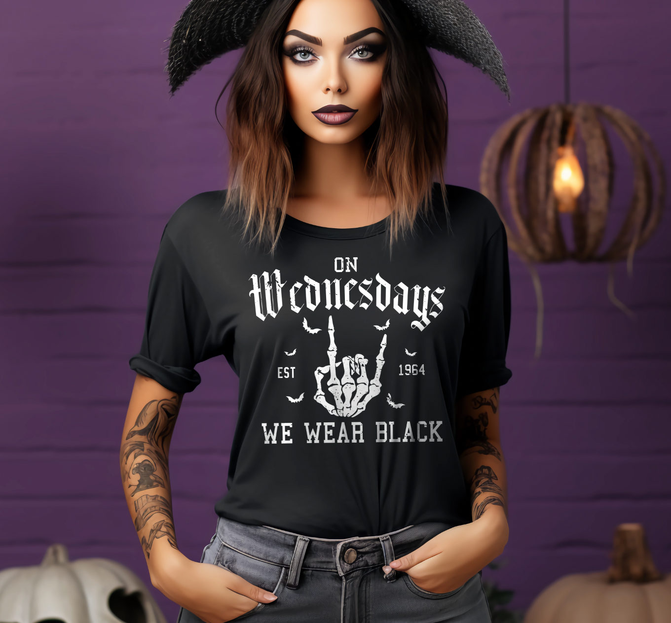 On Wednesdays We Wear Black DTF Transfer
