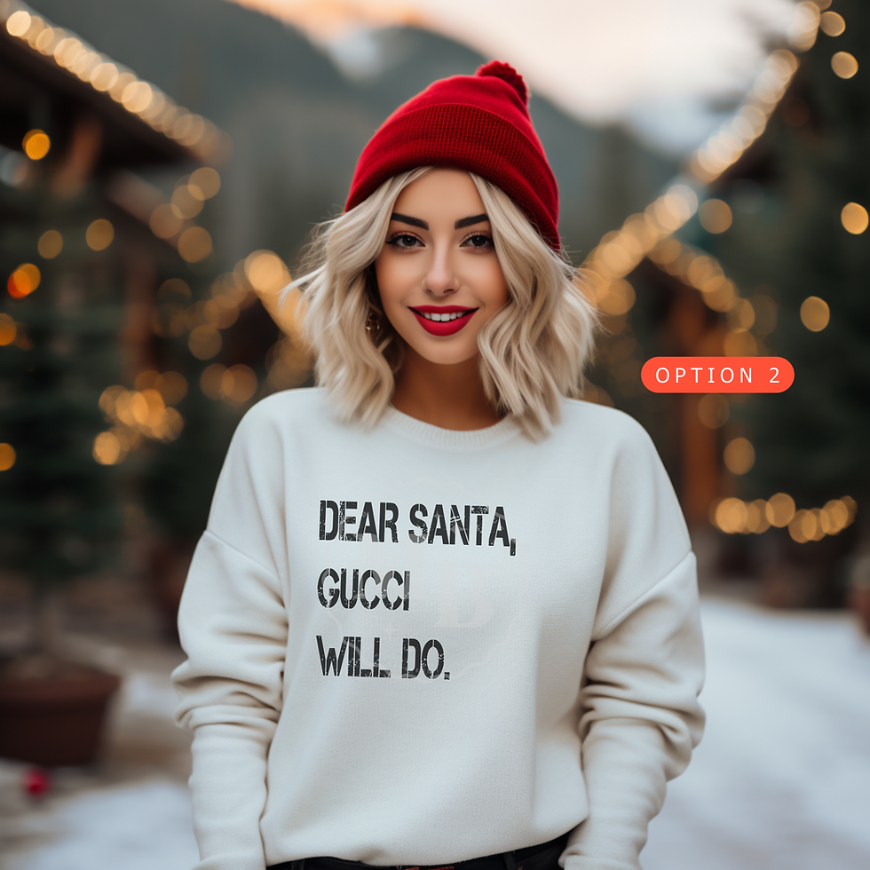 Thumbnail: Dear Santa Fashionista DTF Transfer