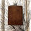 Thumbnail: Classic 8oz Flask, Custom Wrapped in Repurposed Leather, Brown Leather