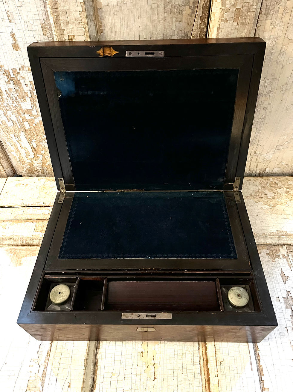 Thumbnail: Antique Writing Box with Mother of Pearl Detail