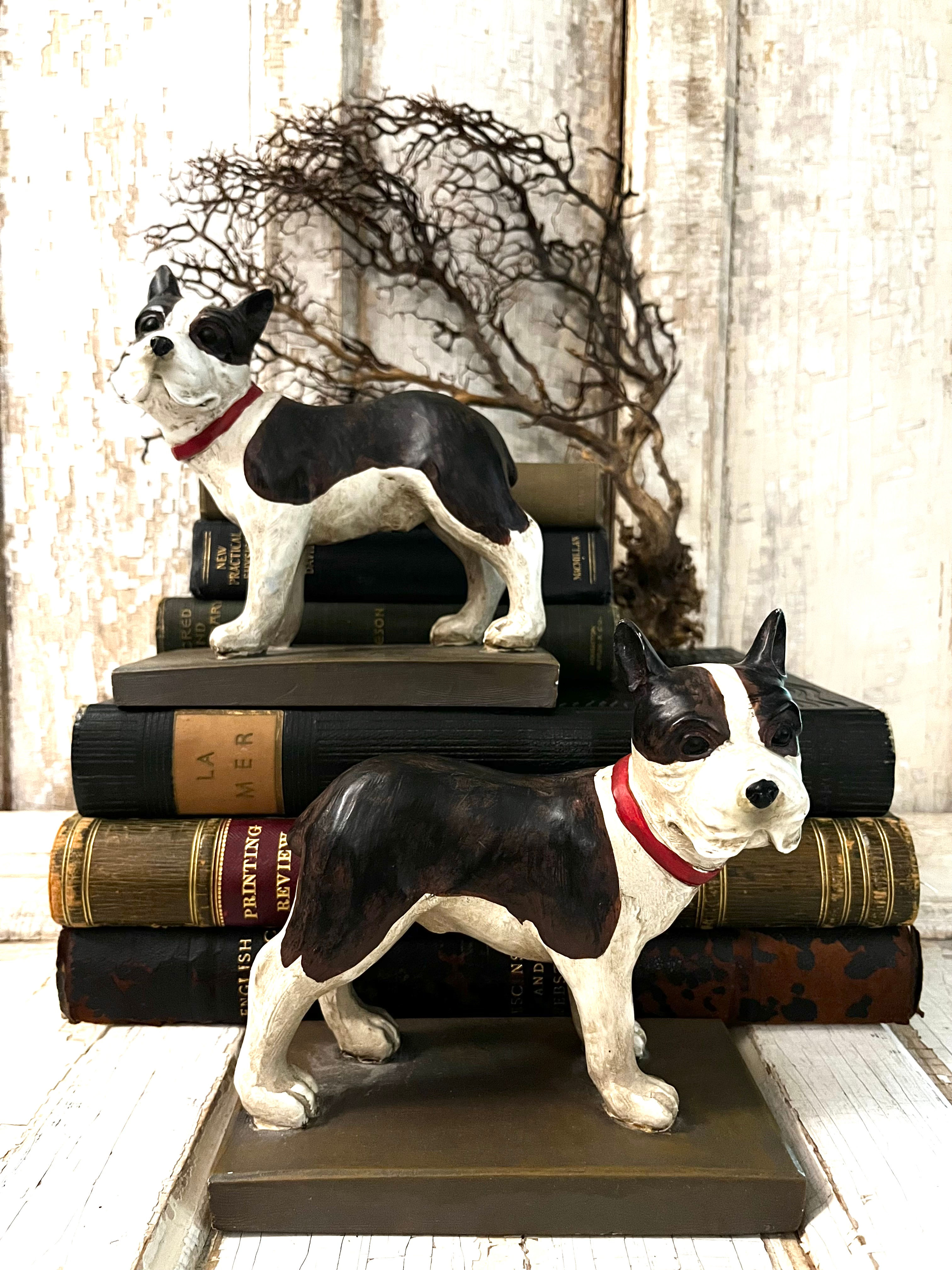 Classic Pair of Composite Boxer Bookends