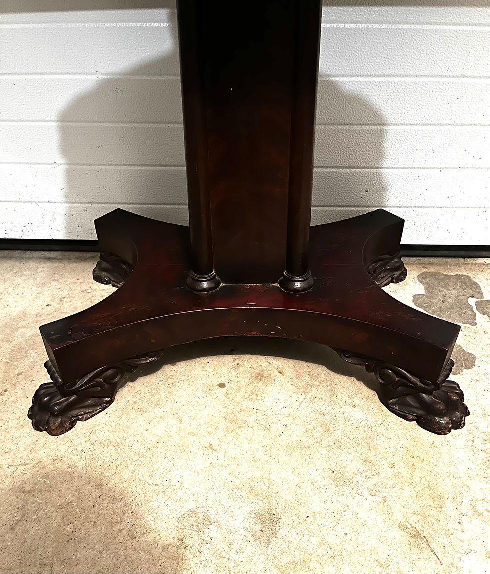 Thumbnail: Antique Flip Top Pedestal Console Table with Claw Feet