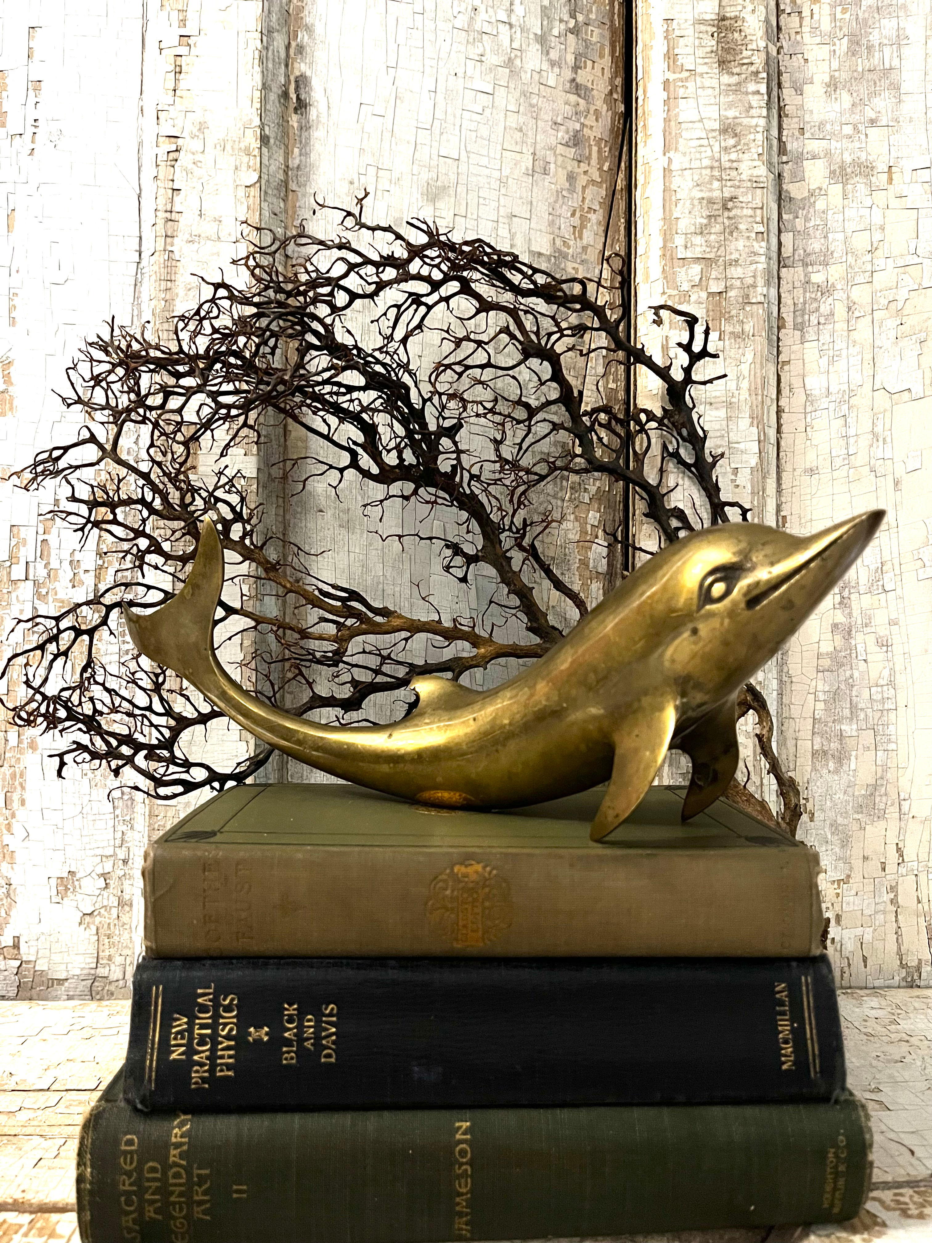 Vintage Solid Brass Dolphin