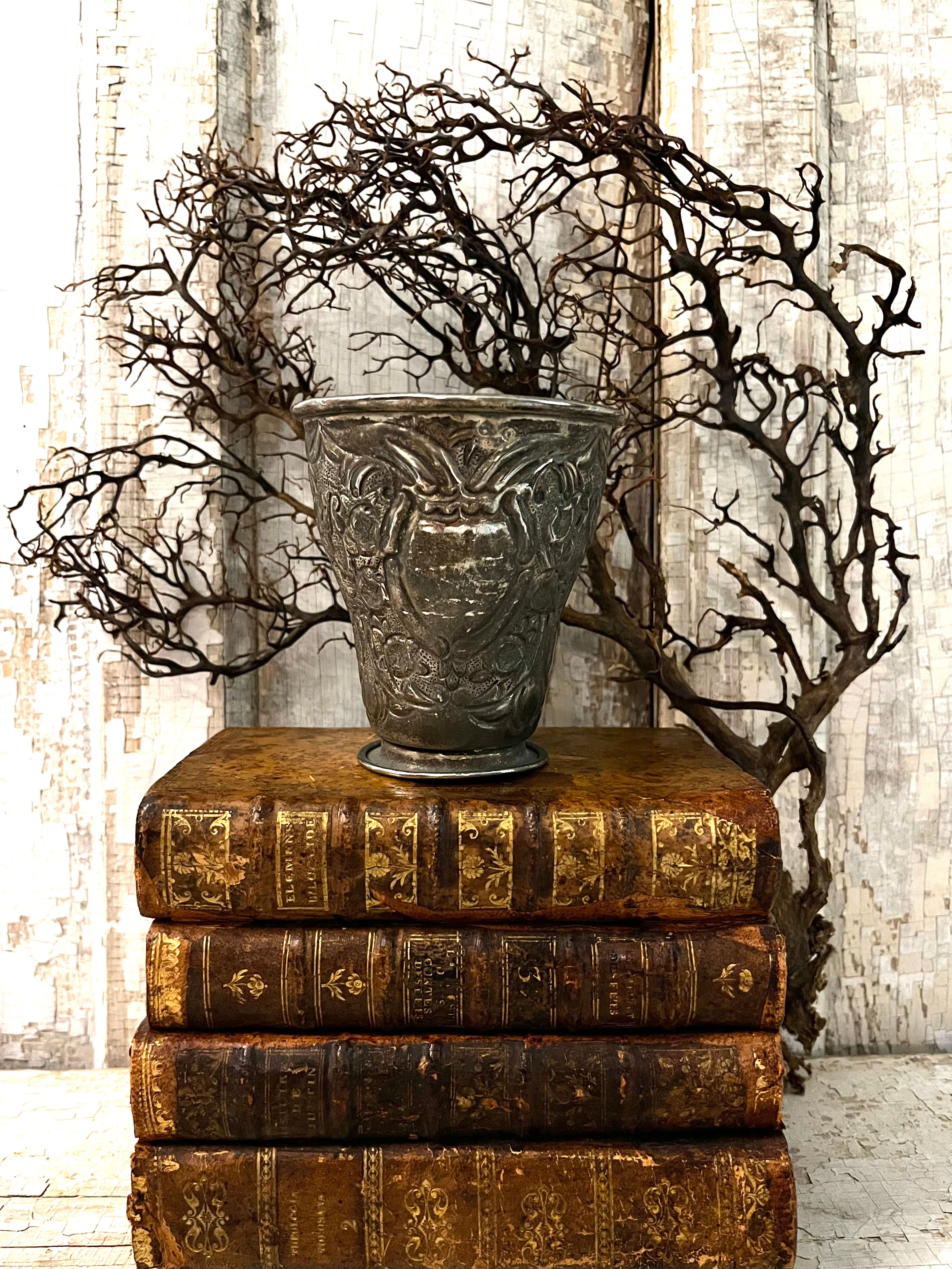 Vintage Metal Crested Cup