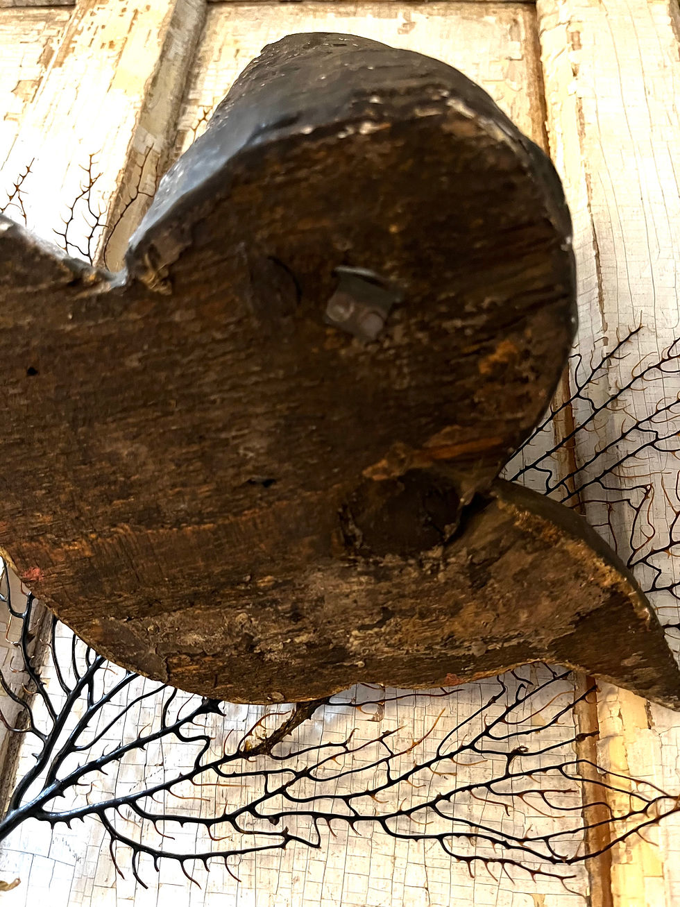 Thumbnail: Vintage Painted Wood Cherub