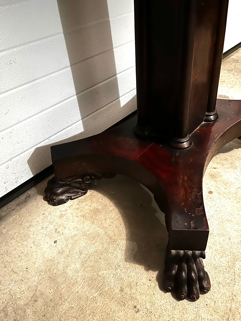 Thumbnail: Antique Flip Top Pedestal Console Table with Claw Feet