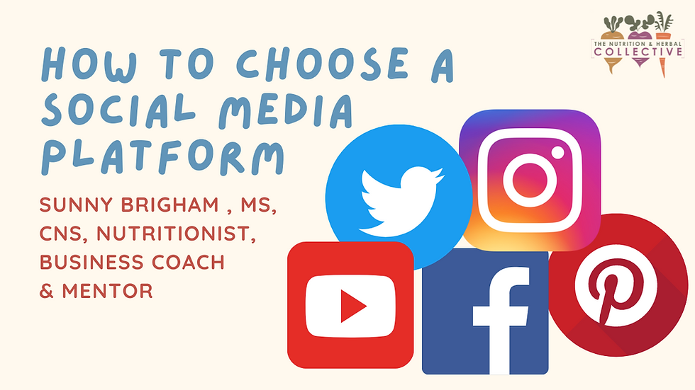 How to Choose a Social Media Platform with Sunny Brigham