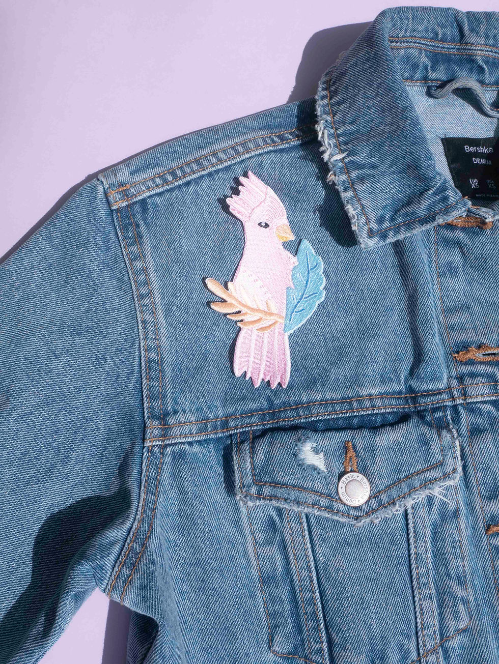 Miniature : Duo de patchs thermocollants oiseaux Cacatoès