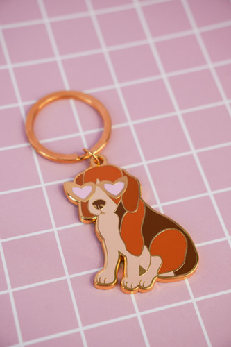 Porte-clés En Bois Pour Chien Beagle - France