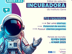 Instituto Gene abre inscrições para Programa de Incubação de startups