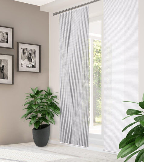 Schiebevorhang mit Druckmotiv