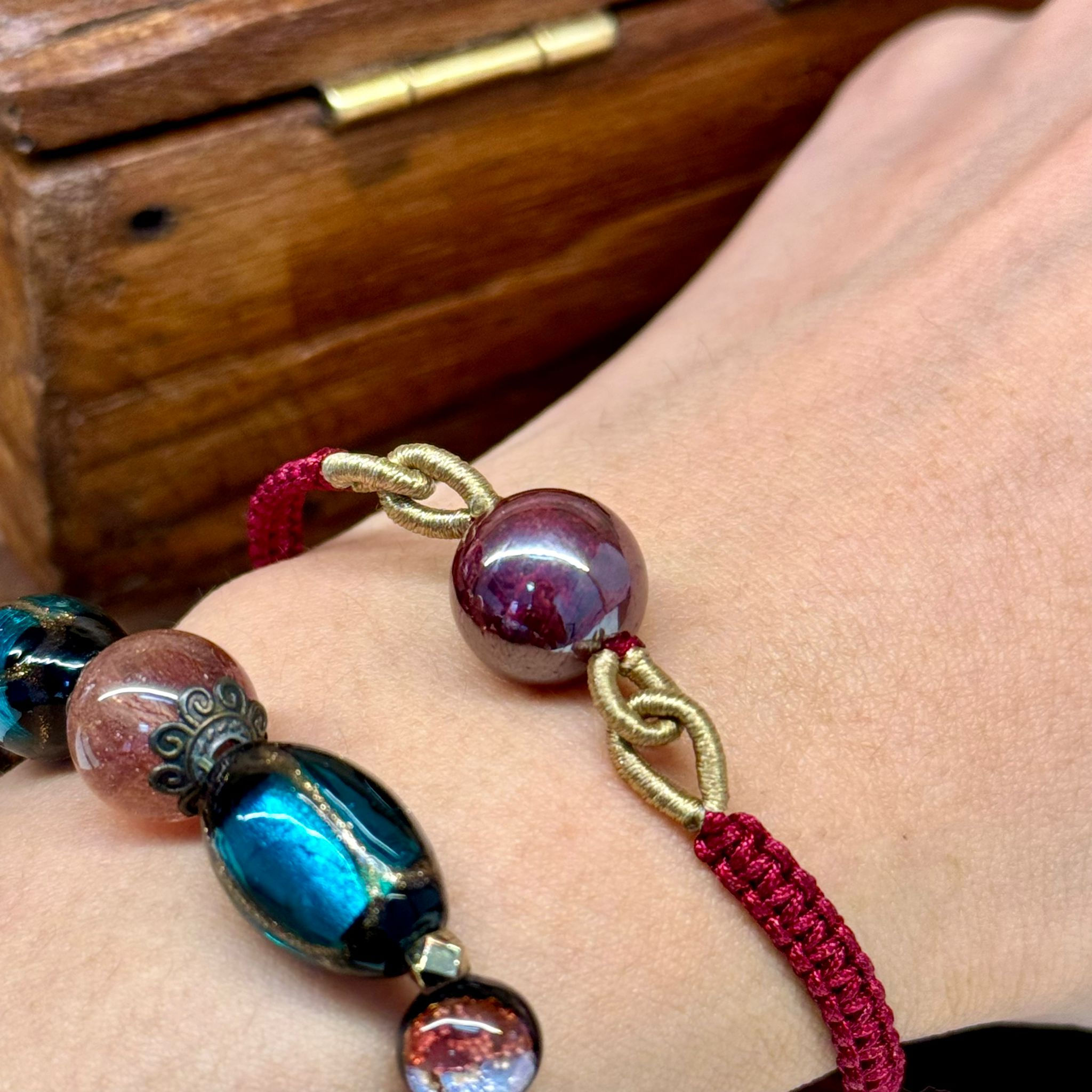 B034 原礦硃砂 - 手繩款 (避邪之寶物, 祝福送禮)