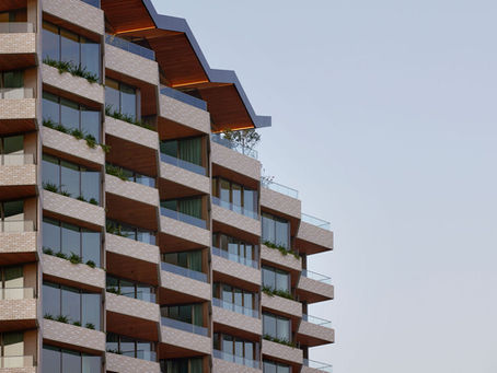 Rivière’s angular Brick Inlay façade celebrates Kangaroo Point’s iconic clifftop views