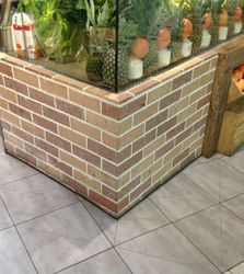 Rustic Tan and Buff brick tile blend, Top Juice store