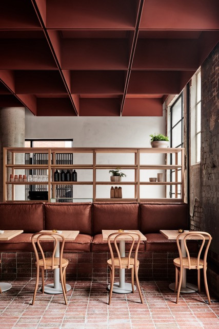 Krause Red Blue brick tiles as a floor solution
