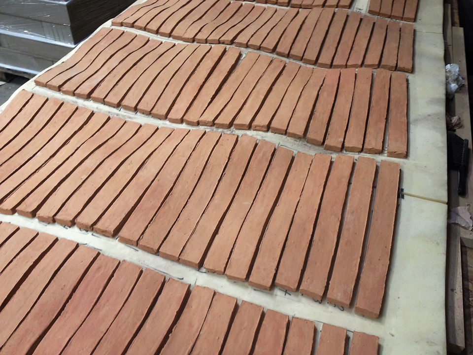 Custom made Kolumba bricks for Mika Utzon Popov's artwork