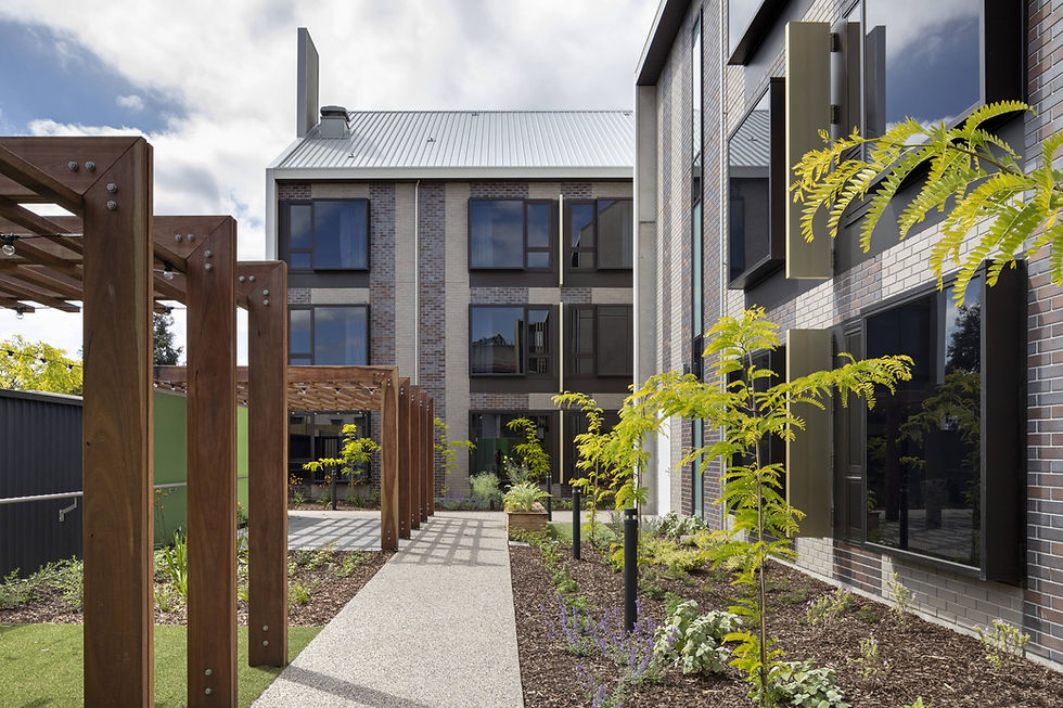 Custom Brick Inlay panels at Berengarra Aged Care
