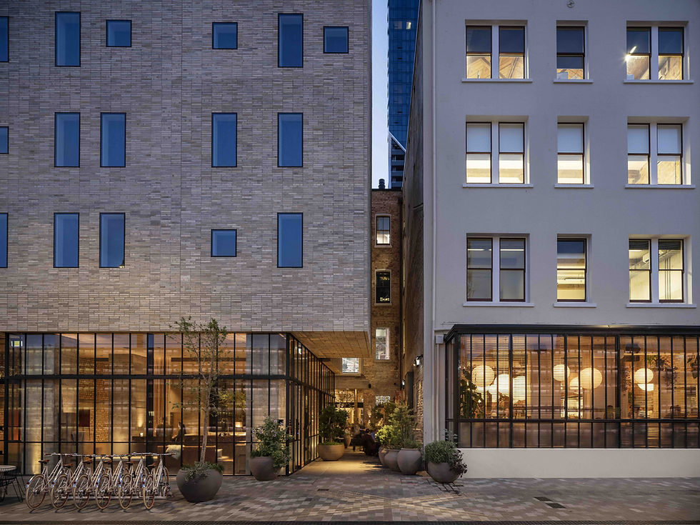 Brick Inlay proves to be the best choice to create The Hotel Britomart brick facade.