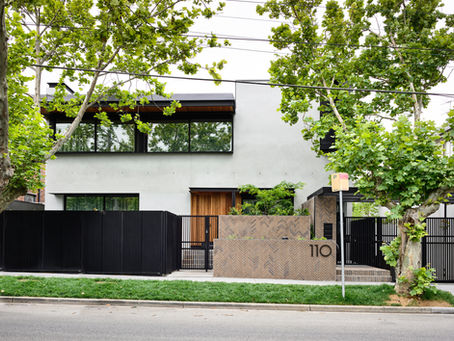Herringbone brick tile walls add texture and warmth to Kooyong