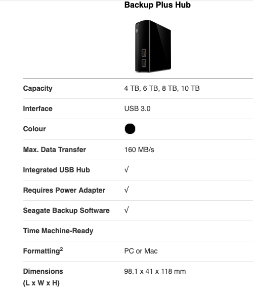 Thumbnail: Seagate 3.5" Backup Plus Hub 4TB USB3.0