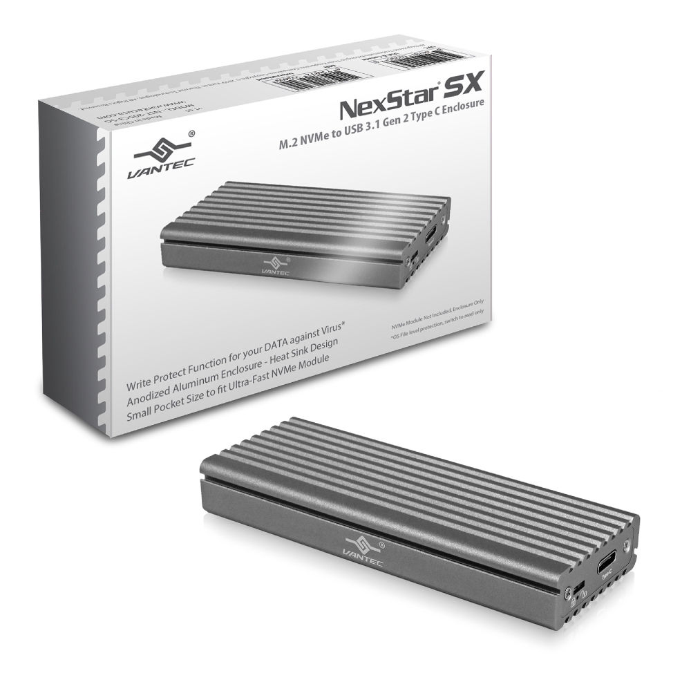 Vantec - M.2 NVMe SSD To USB 3.1 Gen 2 Type C Enclosure, ID5