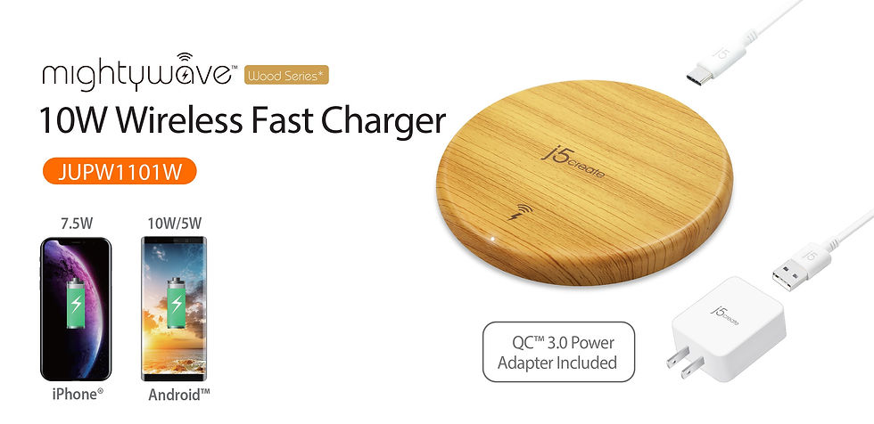 Thumbnail: J5 Create JUPW1101W Mightywave™ 10W Wireless Charger