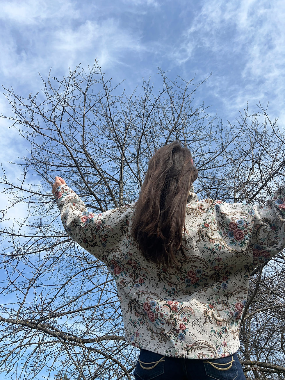 Miniatură: Bomber Jacket Jacquard Floral
