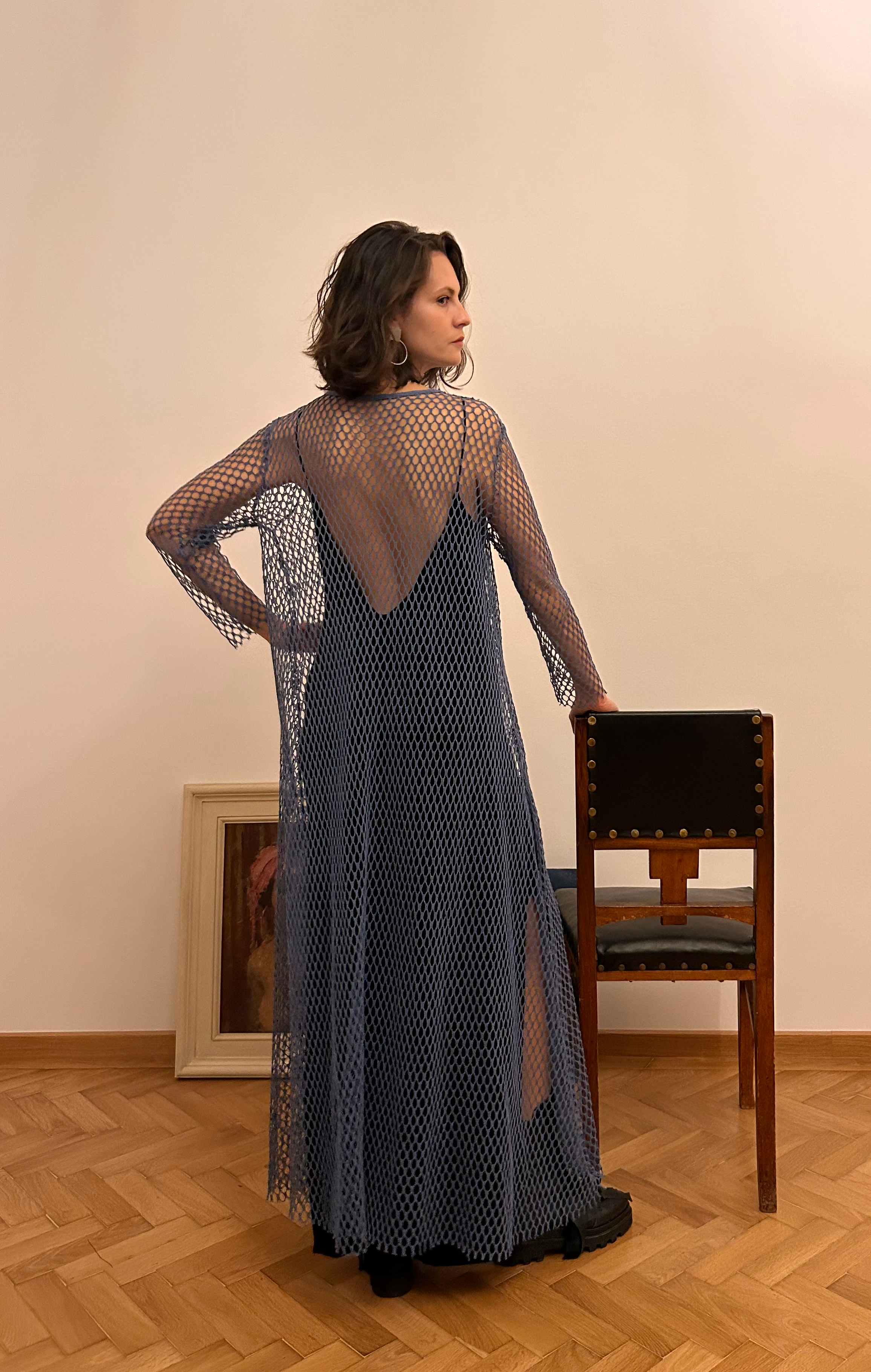 Rochie Kyralina Macrame Albastră