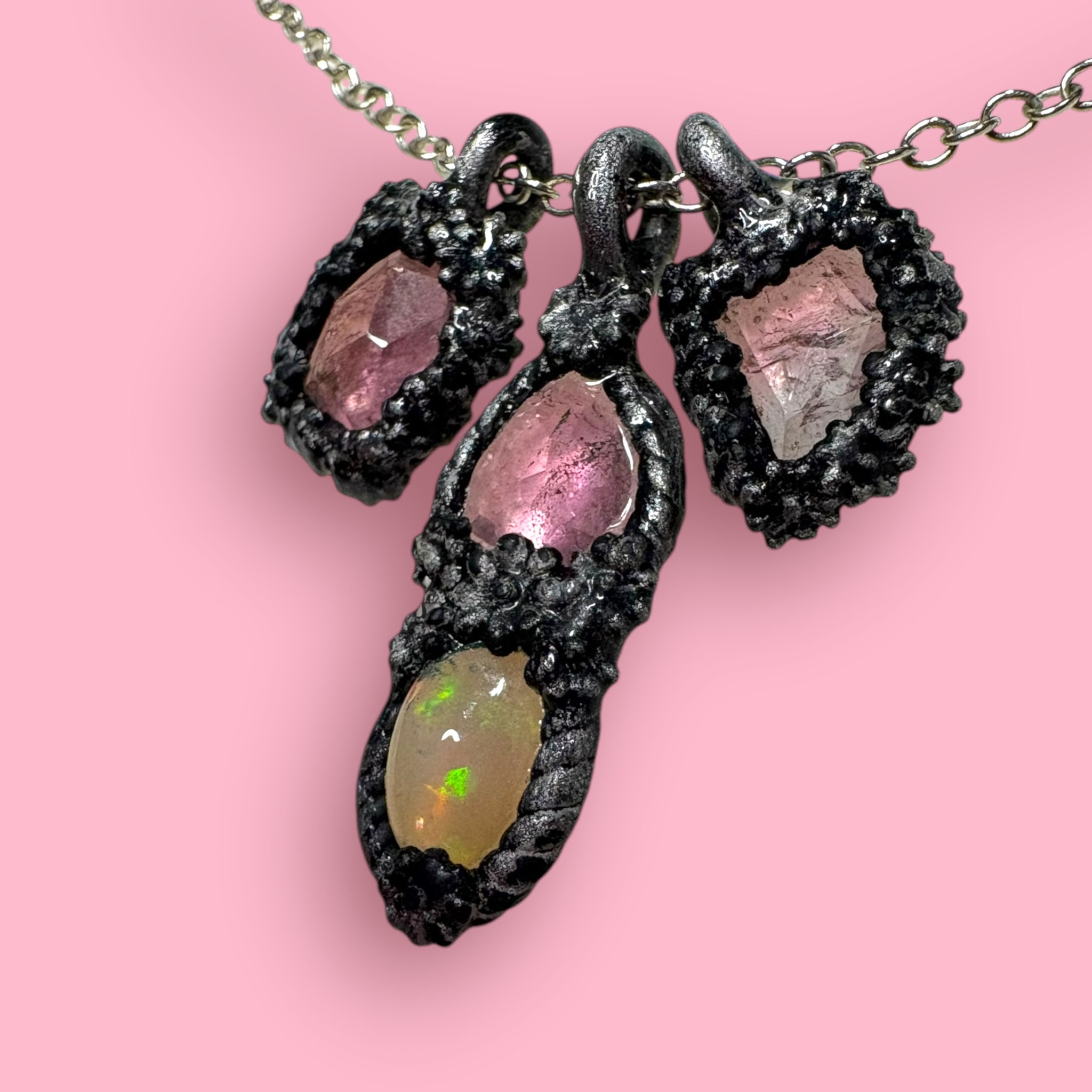 Tourmaline Opal Floating Choker