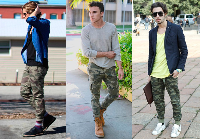 calça camuflada moda