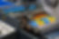 color images bring printed on a large-format printing press using direct-to-substrate 4 color process printing