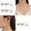 Thumbnail: Set 925 necklace & zirconia pendant & ear studs / jewellery box