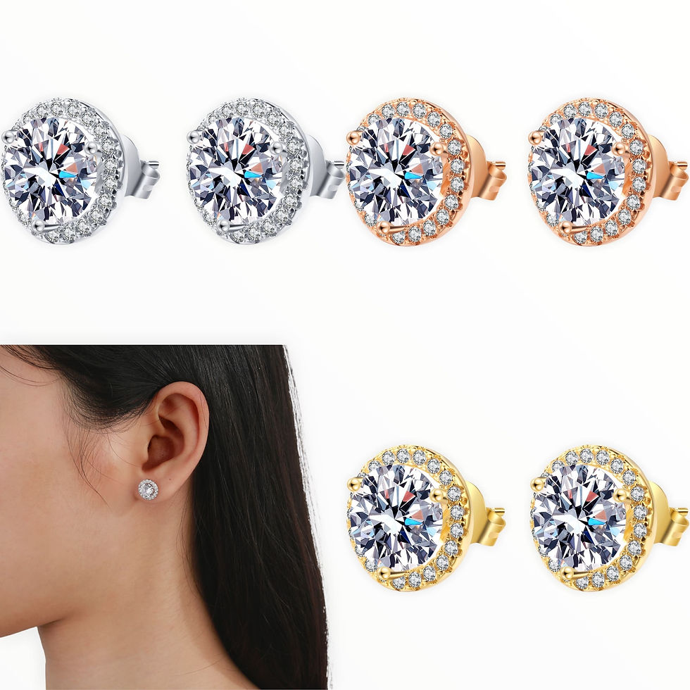 Ohrstecker 925 Silber mit Zirkonia in Schmuckbox