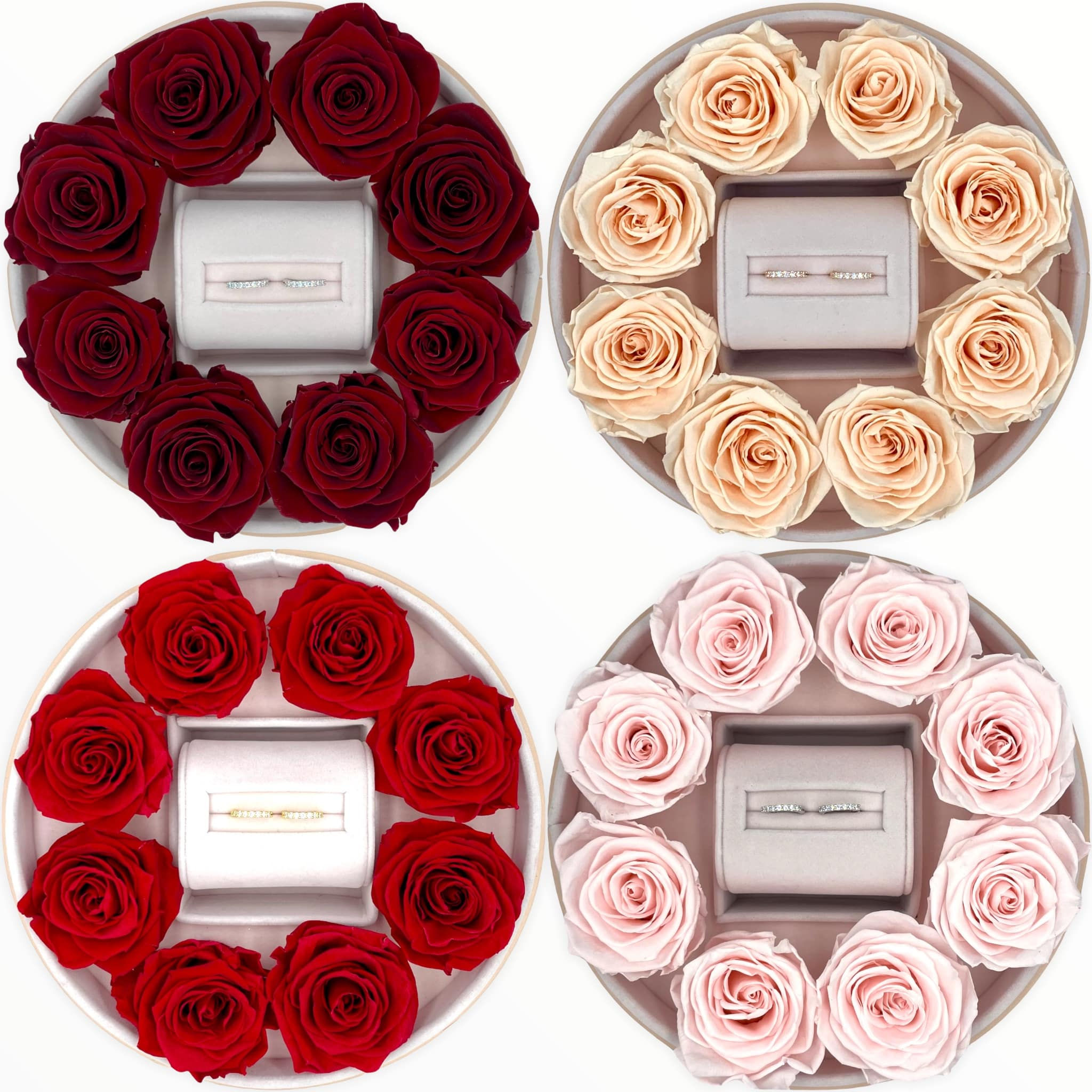 Creolen 17mm mit Zirkonia in Schmuckbox