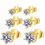 Miniaturbild: Silberschmuck Ohrstecker Set aus 925 Silber, vergoldet