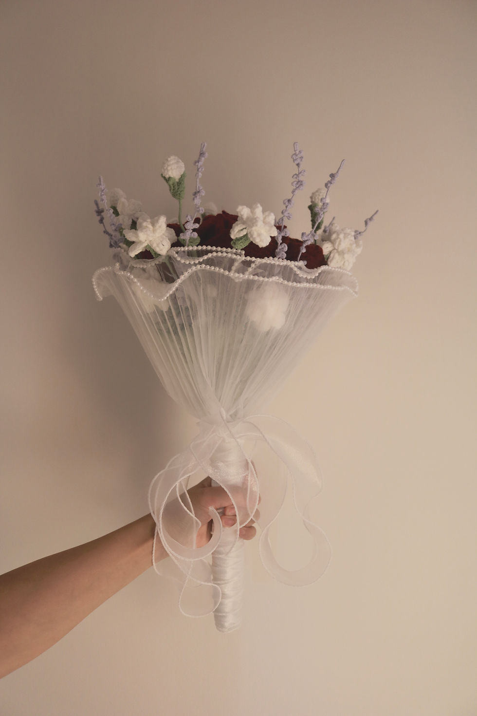 Thumbnail: Red rose wedding bouquet