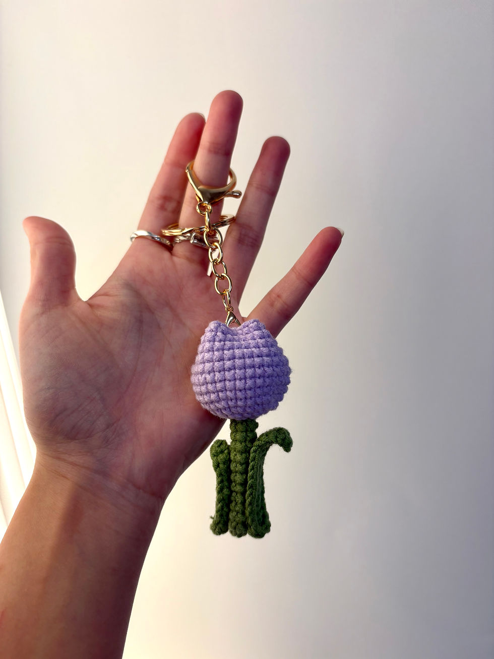 Thumbnail: Crochet tulip keychain 