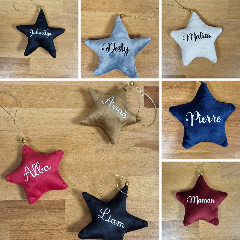 Étoile de Noël en velours