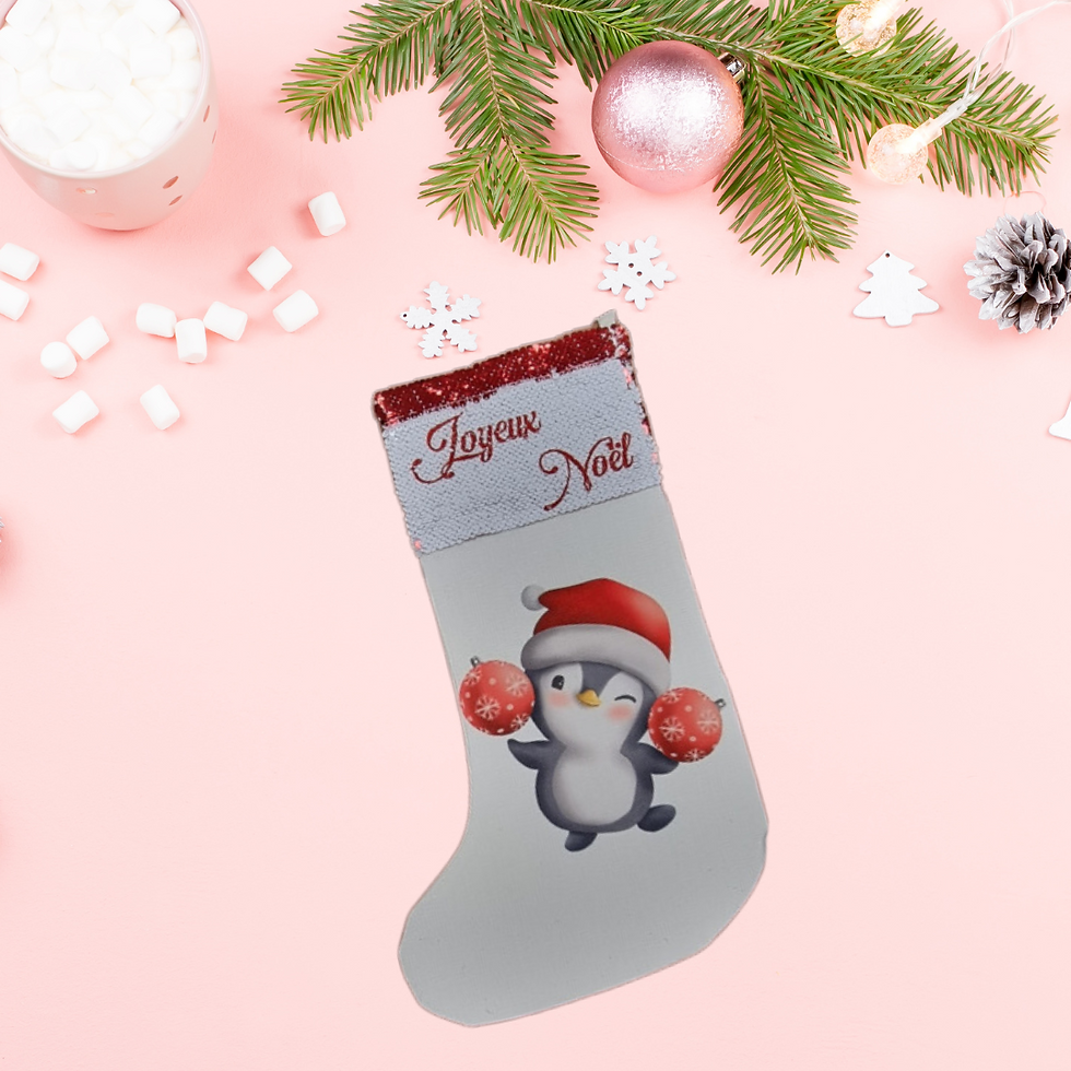 Miniature : Chaussette de Noël avec sequins