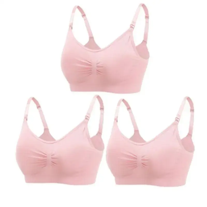 Thumbnail: 3pcs/Set High Quality Maternity Nursing Bras Cotton Breastfeeding