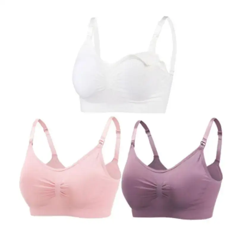 Thumbnail: 3pcs/Set High Quality Maternity Nursing Bras Cotton Breastfeeding