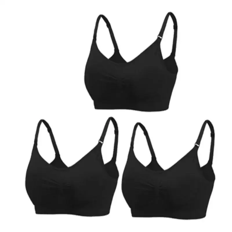 Thumbnail: 3pcs/Set High Quality Maternity Nursing Bras Cotton Breastfeeding