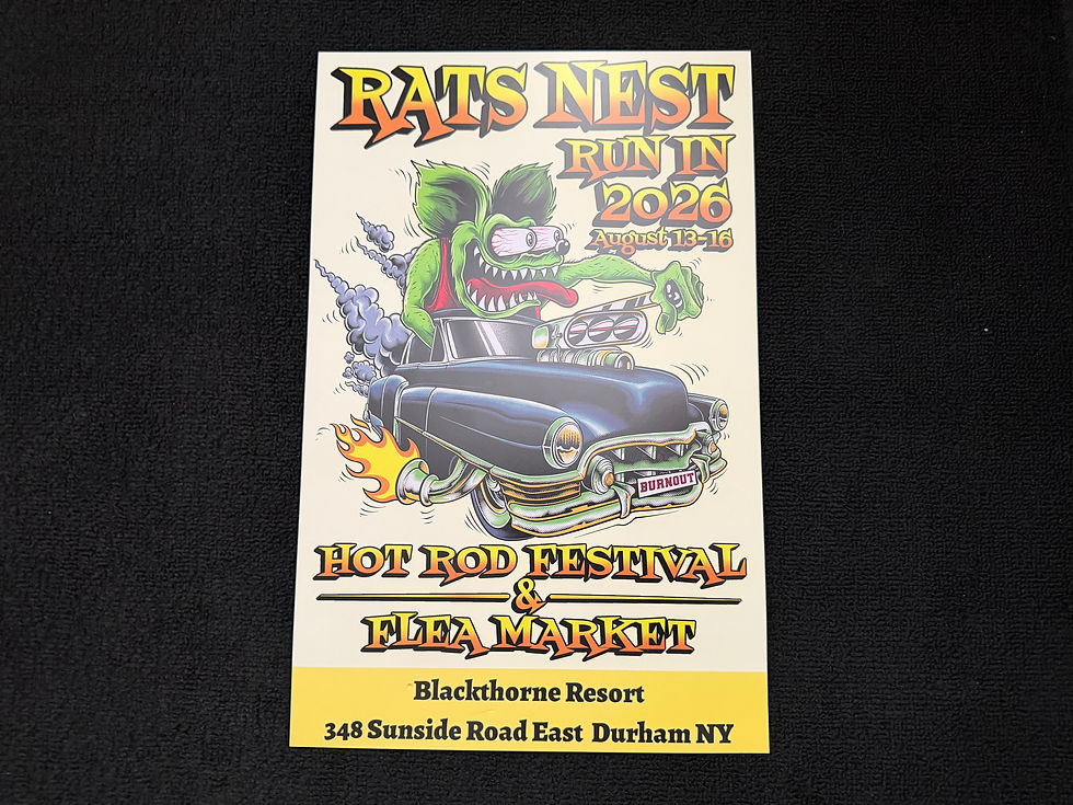 Thumbnail: Official 2026 Rats Nest Run In Hot Rod Festival 11x17 Poster!