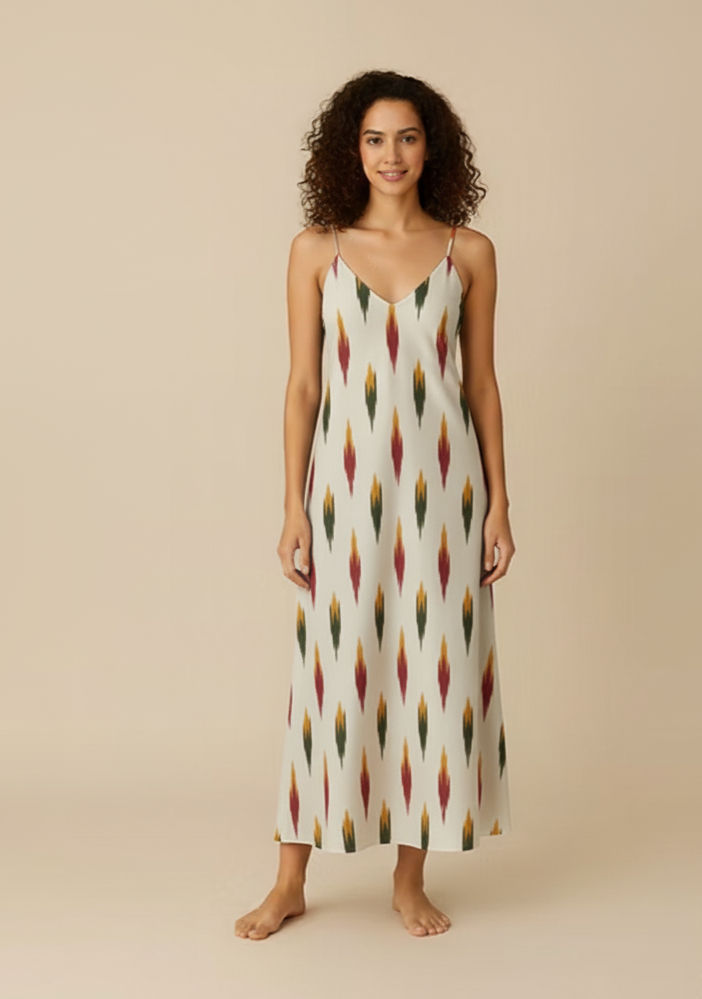 Ropa de dormir Ikkat tejida a mano