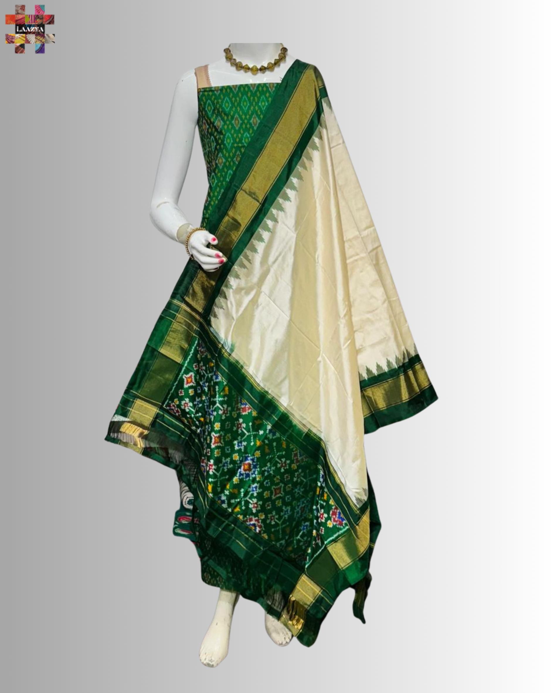 Estola ancha de seda morera pura