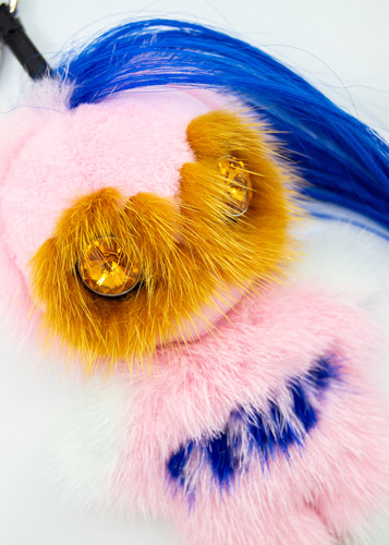 FENDI Fendirumi Piro-Chan Mink Fur and Goat Hair Keychain | Carolyn's
