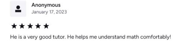 Teacher Brian 5 star Review